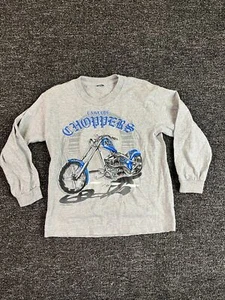 Boys Gray Long Sleeve Eagleye Choppers Motorcycle Shirt Size 5 - Picture 1 of 4