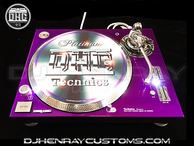 1 personalizado Candy Purple & Chrome Technics SL 1200 mk5 blanco LED recubierto de polvo Foto 1 de 4