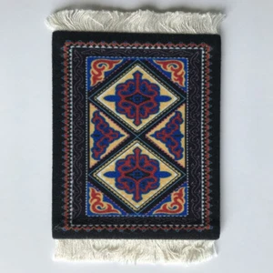 Woven Cup Pad Persian Pattern Rug Mat Mini Office Table Decor Home Craft Retro - Picture 1 of 16