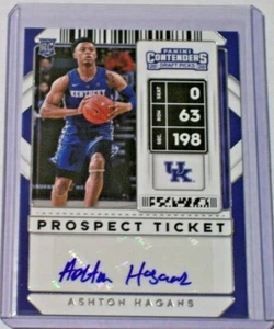 2020-21 Contenders Draft Picks autógrafo de novato Ashton Hagans Kentucky Wolves - Imagen 1 de 1