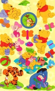 **VINTAGE**  Maxi Kromekote WINNIE THE POOH PICNIC Sandylion Stickers - Picture 1 of 1