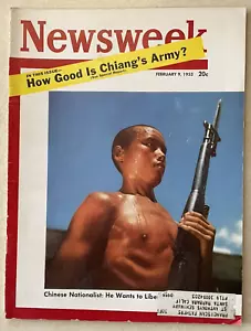Vintage Newsweek Magazine February 9, 1953 Chiang Kai-shek China Cover Car Ads - Picture 1 of 10