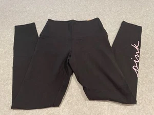 Victorias Secret PINK Active Cotton High Waist Full Length Legging Black Small - Picture 1 of 5