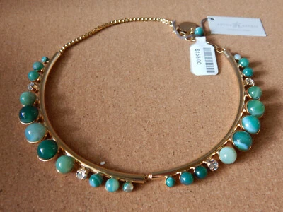 COLLAR ANTROPOLOGIE TONOS VERDES PIEDRA CÍRCULOS COLLAR DESLIZABLE AGOTADO $158 Foto 1 de 4