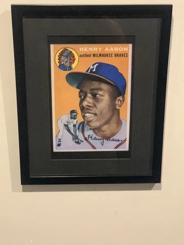 1954 Topps Hank Aaron (Custom Mini Poser) Frame Not Included (READ) Cover