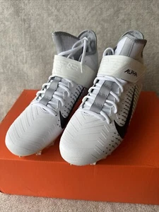 Nike Alpha Menace Pro 2 Mid Football Cleats AQ3209-100 Size 12 White - Picture 1 of 5