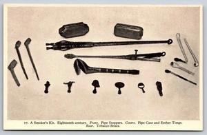 Postal A Smokers Kit. Tapones de tubos siglo XVIII caja pinzas cajas Inglaterra 32 - Imagen 1 de 2