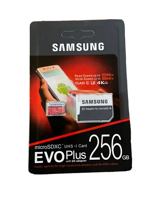 Samsung EVO Plus 256 Class 10 MicroSDXC Memory Card with SD Adapter -... - Image 1 of 4