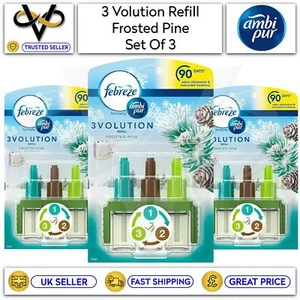 3 x Ambi Pur 3volution Electric Plug In Refills Frosted Pine Air Freshener - Picture 1 of 2