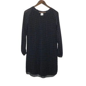 Cabi blau & schwarz Harlekin Rauten Langarm Tunika Etuikleid Gr. XS #30102 - Bild 1 von 9