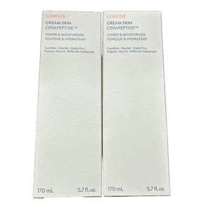 2x Bottles LANEIGE Cream Skin Toner & Moisturizer with Ceramide (5.7floz) NEW - Picture 1 of 3
