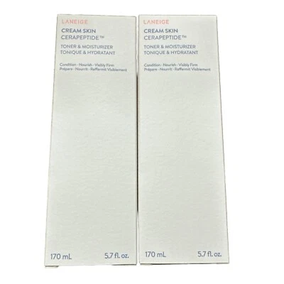 2x Bottles LANEIGE Cream Skin Toner & Moisturizer with Ceramide (5.7floz) NEW - Image 1 of 3