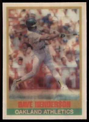 1989 SPORTFLICS. DAVE HENDERSON OAKLAND ATHLETICS #127 - Image 1 of 2