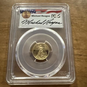 2015 W $5 1/10 GOLD EAGLE PCGS PR70 DCAM REAGAN LEGACY SERIES SIGNED - Picture 1 of 4