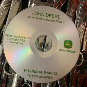 John Deere 6620 7720 8820 Combine Technical Service Repair Manual TM1202 on CD - Picture 1 of 5