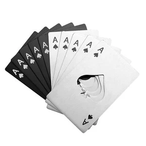 10 Stück Poker Karten Flaschenöffner Edelstahl Kreditkarte Bier Flaschenöffner - Bild 1 von 7