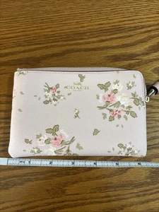 Coach Pink Floral Wristlet - Picture 1 of 5