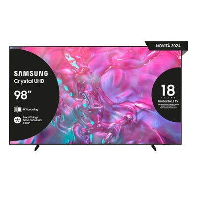 Samsung TV Crystal UHD 4K 98” UE98DU9070UXZT Smart TV Wi-Fi Graphite Black 2024, - Immagine 1 di 4