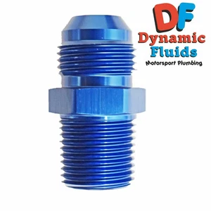 (AN10) -10 auf 3/4" NPT gerader Stecker Adapter Ölverschraubung eloxiert blau 10AN  - Bild 1 von 1