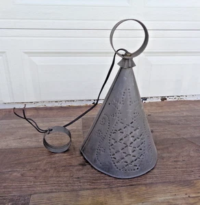 Pierced Tin Hanging Lantern Lamp - Pineapple Design - Picture 1 of 6