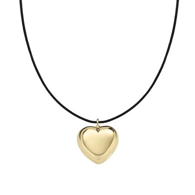 Collana Donna Amen Collezione MIO CUORE con cordino Nero in Argento 925 codice C - Immagine 1 di 3