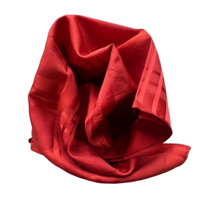 Bufanda a Rayas Jacquard Vintage Ligera Rojo Cuello Envoltura Bandana Accesorios Foto 1 de 4