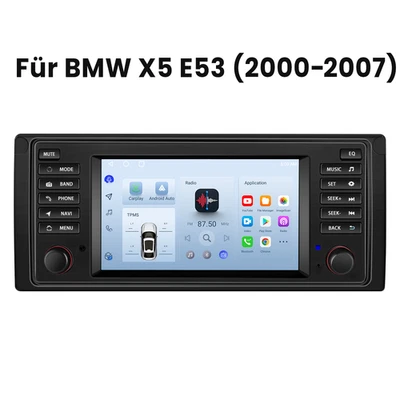 Für BMW 5er E39 X5 E53 7er E38 Android Radio Carplay GPS Navi RDS Bluetooth DAB+ - Bild 1 von 4