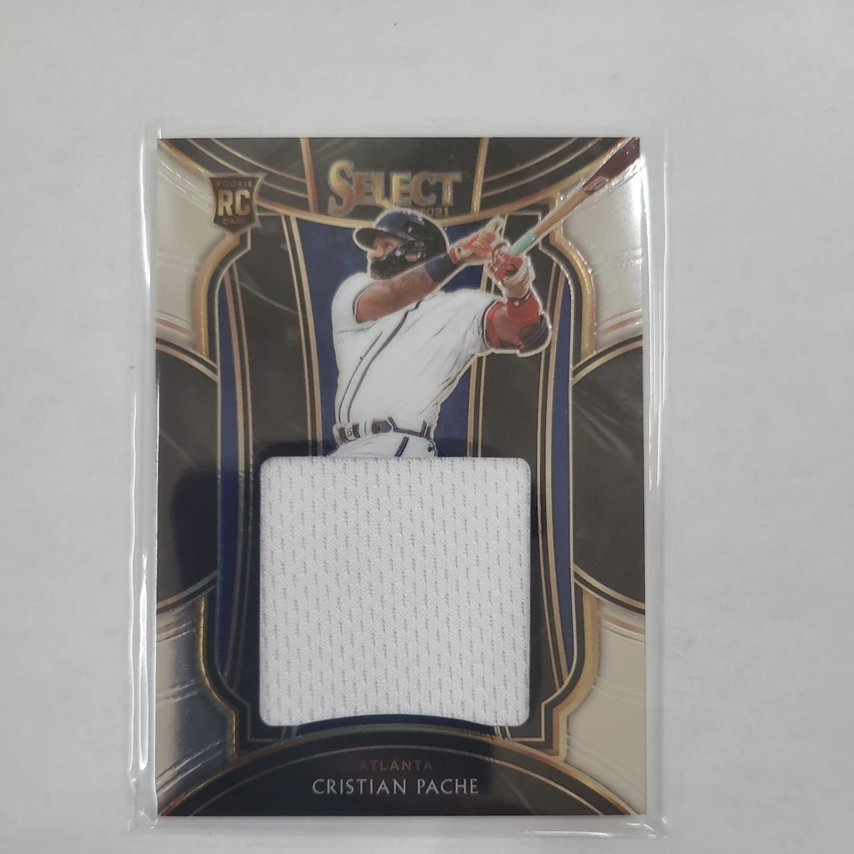2021 Panini Select Cristian Pache RC Rookie Jumbo Swatch Atlanta Braves  - Image 1 of 2