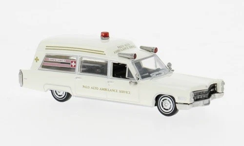 Brekina 19778 - 1/87 Cadillac Miller Meteor Ambulanza, 1966, Ambulanza Palo Alto - Immagine 1 di 1