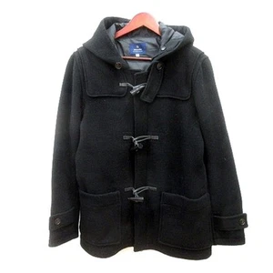 Inclusive In'crewsive Duffle Coat Long Total Lined Hood Wool L Black MN RY Used - Picture 1 of 8