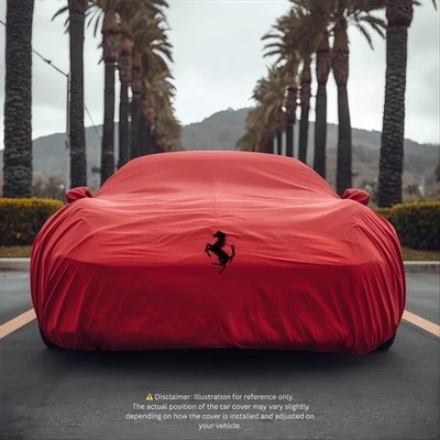 Funda Coche Exterior Roja para Ferrari California Roma 458 488 F12 Impermeable Nieve Foto 1 de 4