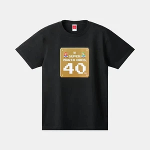 Nintendo Super Mario Bros. 40th Anniversary T-Shirt Schwarz Japan Neu Pre - Bild 1 von 2