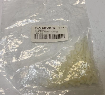 (Qty 100) #4-40 x 3/8" Nylon Round Head Slotted Screw - Made in USA - Grade 6/6 - Image 1 of 4