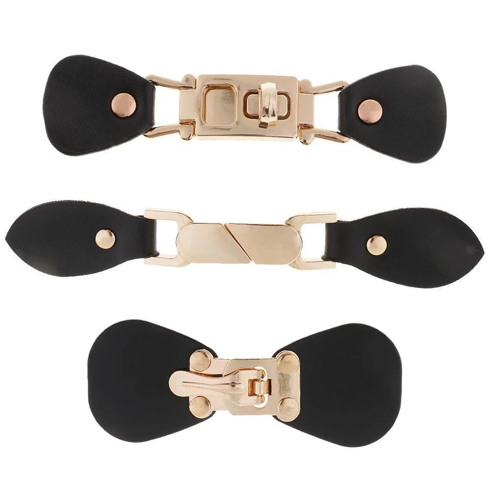 Set PU Leather  Clasp With Metal Buckles For Clothing  Decoration - Image 1 of 1