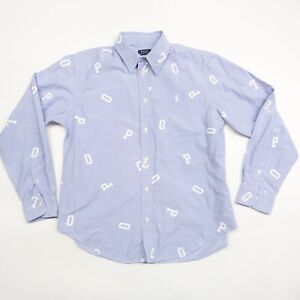 Polo Ralph Lauren Shirt Boy Large (18-20)Blue Long Sleeve Button-Up Regular Fit