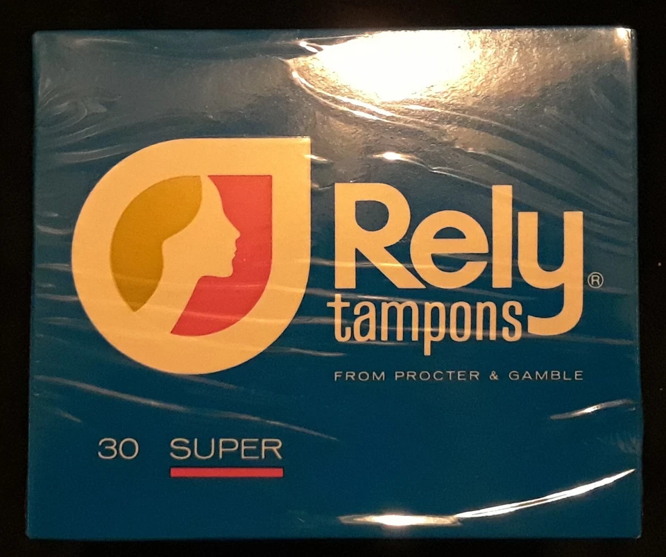 1970's RELY SUPER Tampons Box Of 30 Sealed - Very Rare Vintage Feminine Hygiene! - Image 1 of 4