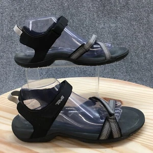 Teva Sandals Womens 10 Verra Sporty Adjustable Slingback 1006263 Black Gray - Picture 1 of 15