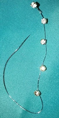 Nuevo Estrás Alambre Plateado Spray Diamantado 5 Piedras Árbol 10 Ct Ramos 💐 Floral Foto 1 de 4