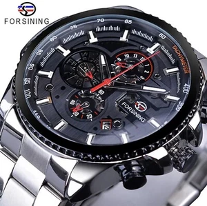 Big Self Winding Sport Watch. Day Month Date Waterproof Mens Watch Great Gift - Picture 1 of 7