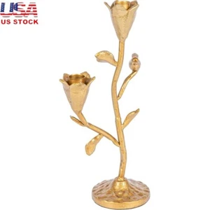 Hand-Forged Cast Iron Candelabra Flowers Bird Vintage Centerpiece Home Decor New - Picture 1 of 8