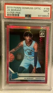 2019-20 Donruss Optic Ja Morant Pink Hyper Prizm Rated Rookie RC #168 PSA 9 Mint - Picture 1 of 2