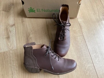 STIVALI CALIZA EL NATURALISTA MARRONI IN PELLE/CAMOSCIO, NUOVI, UK 4 EUR 37 - Immagine 1 di 4