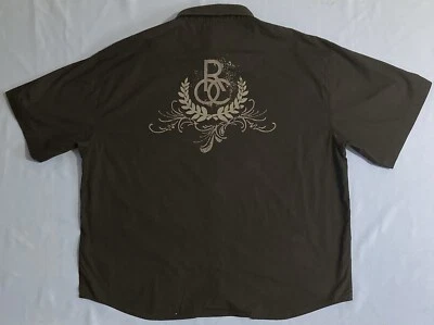 Rocawear Button Up Shirt 4X Black Y2K Mens Vintage Hip-Hop Embroidered  Pockets - Image 1 of 4