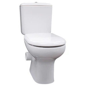 670*390*810mm Fienza RAK Liwa White Left Skew Trap Close-Coupled Toilet - Picture 1 of 2