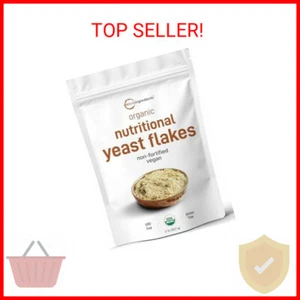 Organic Non-Fortified Nutritional Yeast Flakes, 2 Pounds (32oz) | Rich in Vegan - Picture 1 of 2