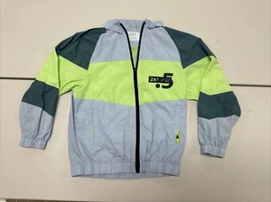 Zara windbreaker jacket athletic full zip neon Za5 tech wear Size 11-12 - Picture 1 of 3