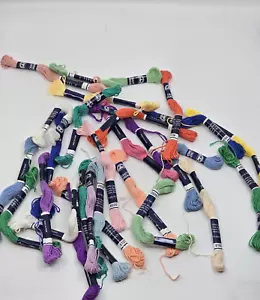 DMC Lot Of 25 Cotton CRAFT THREAD Assorted Pastel Color UNUSED Not Cross Stitch - Picture 1 of 6