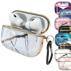 EAZY CASE do Apple AirPods Pro 2 Etui Marmurowe etui Słuchawki Pokrowiec ochronny - Zdjęcie 1 z 15