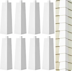 8 Pcs Aluminum Siding Corners,8 inch Outside Corner Trim Metal Panels... - Picture 1 of 6