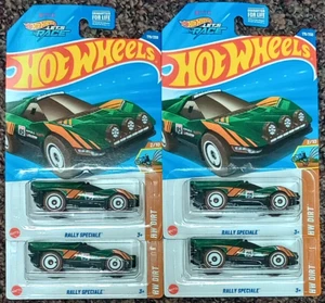 LOT OF 4 - Hot Wheels HW Dirt Green Rally Speciale Dollar General Exclusive - Picture 1 of 3